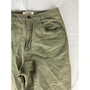 Talbots Petites Olive Green Linen Blend Ankle Pants Size 10 Pockets Casual